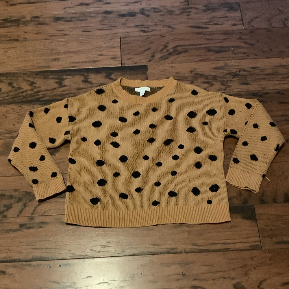 1901 Girls Leopard Sweater - Size 7/8 (S)